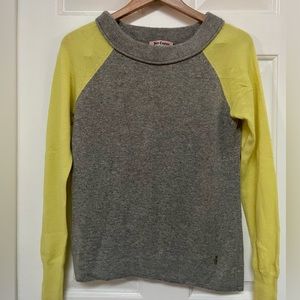 Juicy Couture Cashmere/Wool Blend Grey/Yellow Sweater